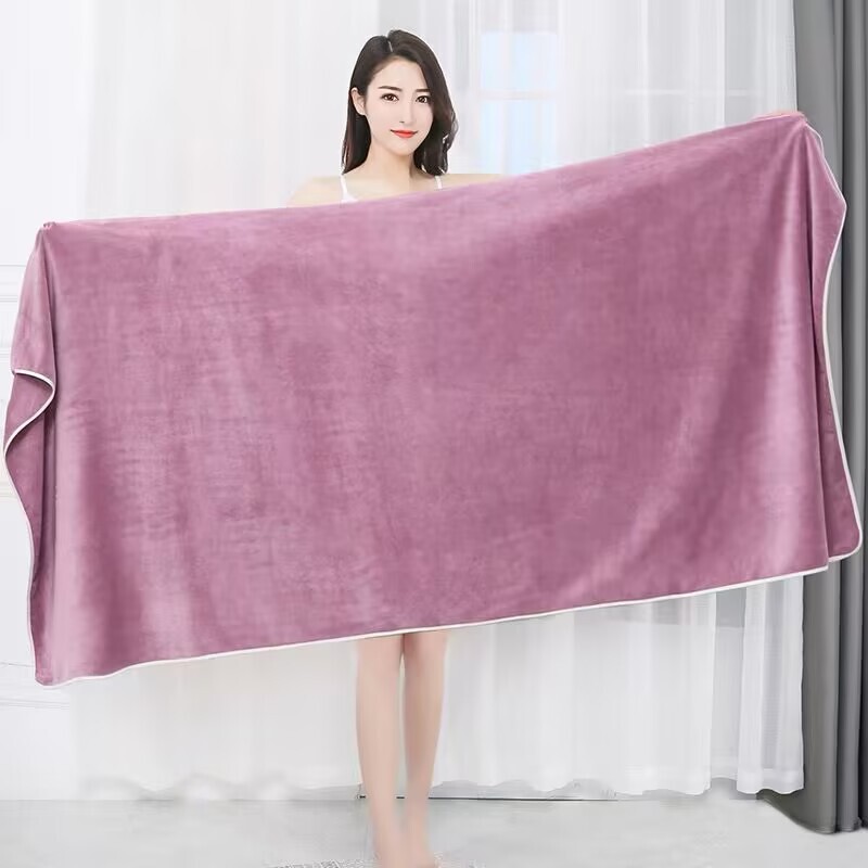 High-End Bath Towel, Special Large Bath Towel for Beauty Salon, Fine Fiber Absorbent Massage Bed Towel, Large Bed Towel with Fixed Logo