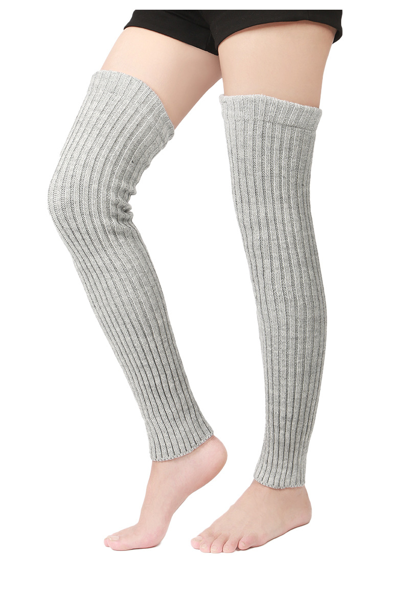 Beinwärmer Gestrickte Warme Yoga-Socken Für Frauen Frühlingssport Über Dem Knie Leggings_voghion.com
