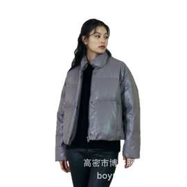 2026年冬季韩国电视购物金属丝PU羽绒服韩国