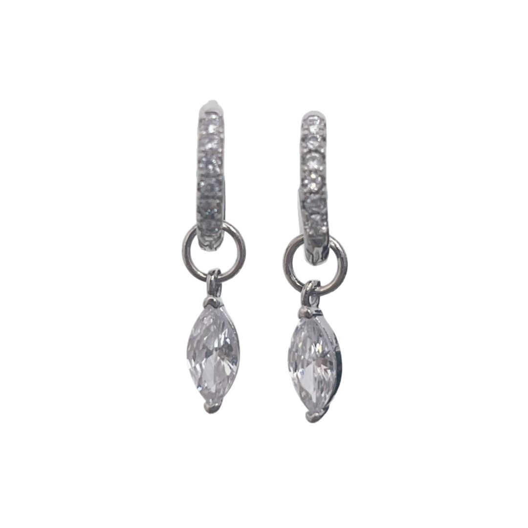 Orecchini a lobo vintage marquise in zircone per donna di lusso_voghion.com