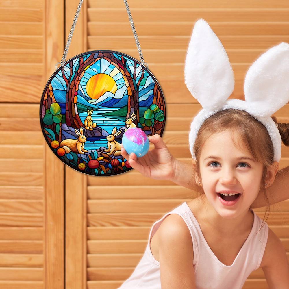 95g Weight pendant Home Textiles & Decor Type Acrylic Material Easter Festival Rabbit Pattern Casual, Elegant, Classical Style Easter Casual Elegant Classical Rabbit Arylic Party Supplies Decorations 116