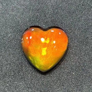 15mm heart-shaped spotted colored stone bare stone Canadian origin spotted colored stone bare stone inlaid ring pendant jewelry
