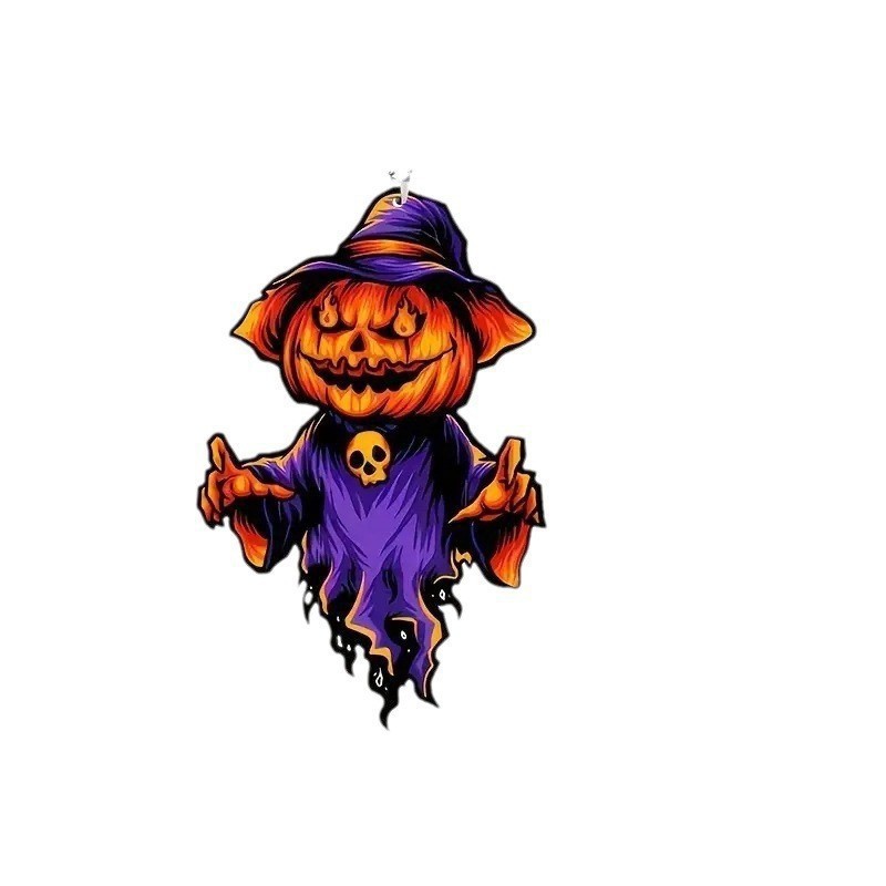 Halloween fantasma calabaza colgante transfronterizo nuevo acrílico coche colgante plano interior interior espejo retrovisor decoración
