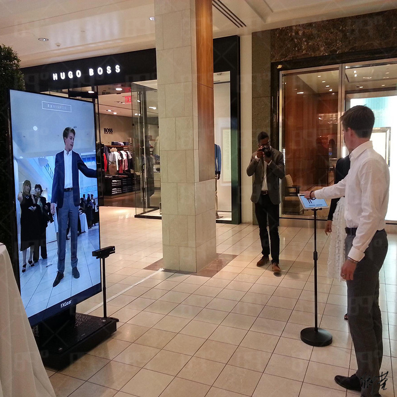 vr体感衣在线交互试穿拟人商场大屏识别直播广告机互动