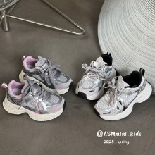 女童鞋子2025春季新款儿童轻便休闲老爹鞋男童透气运动鞋中大童鞋