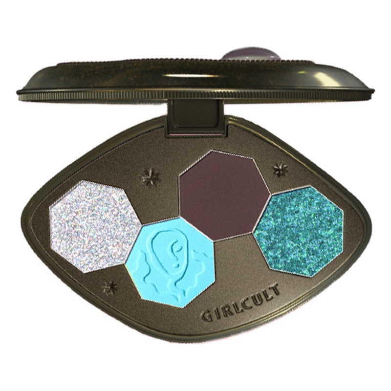 【Luo Lan New Colors】Girlcult Four-Color Eyeshadow Palette Matte Hippie Chameleon Iridescent Smoky Playful Makeup
