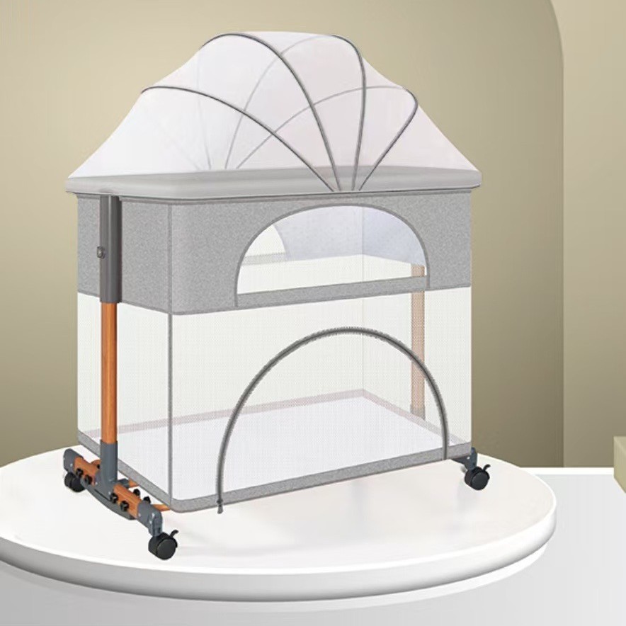 Cuna empalmada cama grande bebé bebé recién nacido plegable multifuncional con mesa de pañales bb cuna bebé