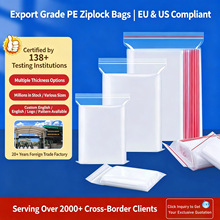 Food Grade Thick Clear PE Zip Lock Bags, Plastic Sealing Pou
