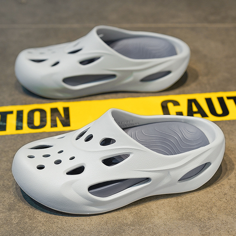 Carefully Selected Men's Eva Sandals with a Soft, Cushioned Feel, Thick-Soled Height-Increasing Beach Shoes, Outdoor Non-Slip Breathable Slip-On Sandals