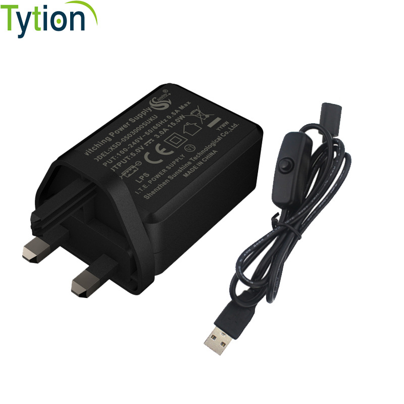 树莓派4B 5V 3A英规电源适配器直流稳压足安大三角香港火牛过认证