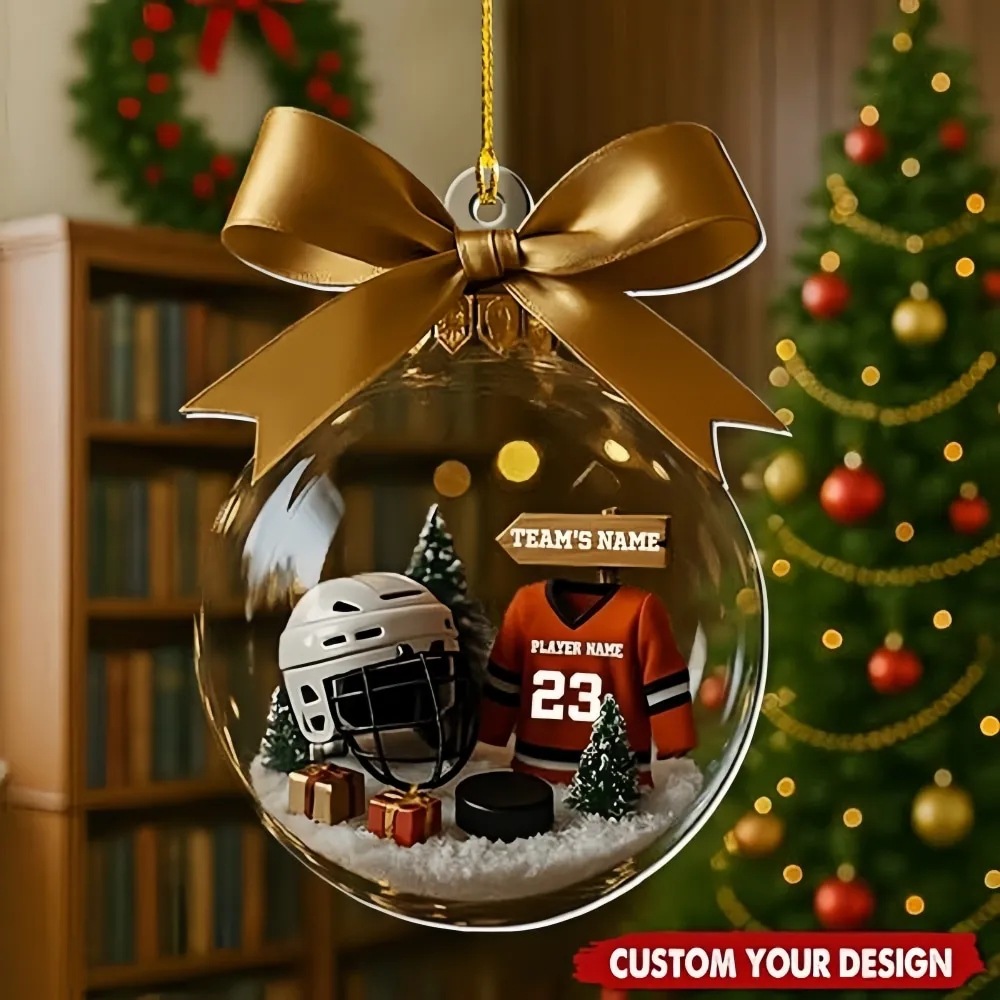 Nuevos productos transfronterizos esféricos árbol de Navidad colgante decoración redonda decoración de Navidad regalos de Navidad artesanía acrílica image 1