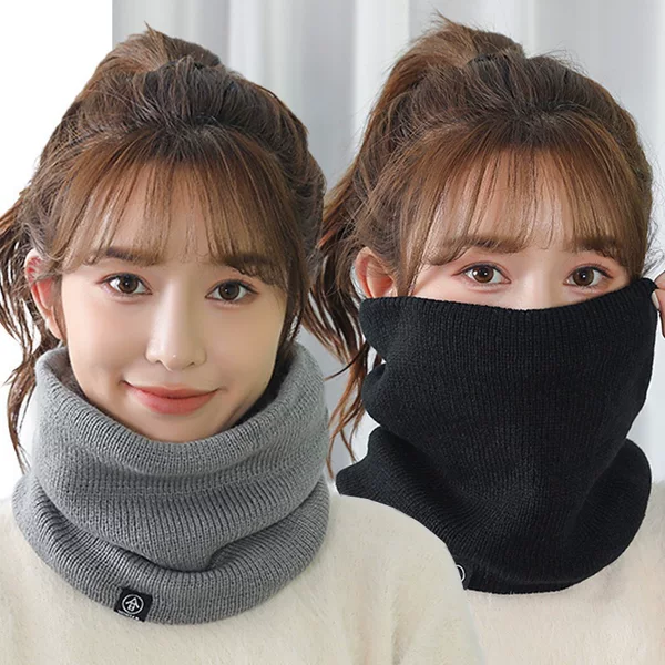 Scarf Men's and Women's Outdoor Winter fleece-lined Thickened Warm Student Korean-style All-match Collar Windproof Casual Cycling