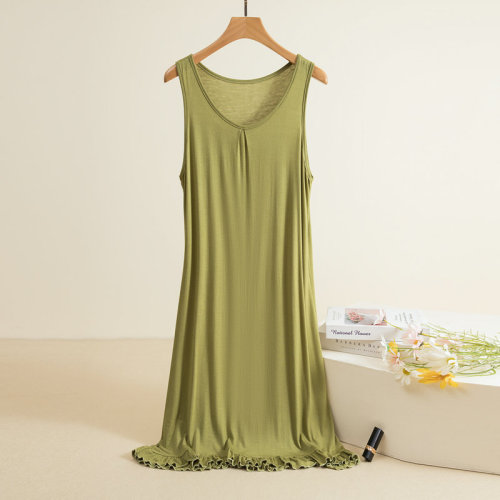  Modest Lace Edge Women's Versatile Spring Summer Long Loose Plus Size Tunic Dress