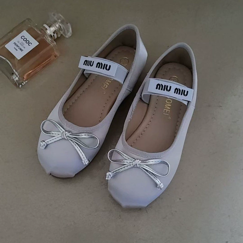 2025 весна новая мода нежные милые плоские балетные туфли женские роды и дети туфли дикий вечерний темперамент одиночные туфли женские