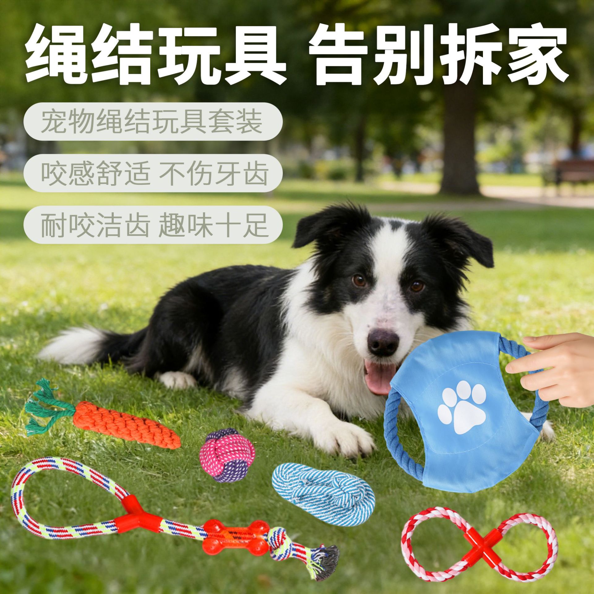 Juego de juguetes para mascotas más vendido de Amazon, juego de cuerda de algodón, juguete de cuerda para masticar para perros, juguete de autoentretenimiento para limpiar los dientes, resistente a mordeduras