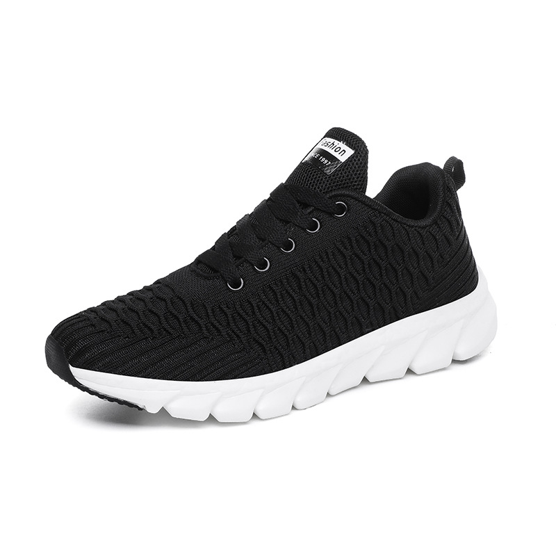 Nuevos zapatos de mujer de tela de vuelo coreano versátil zapatos de mujer ligeros cordones zapatos deportivos de moda casuales
