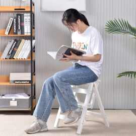 实木梯凳家用折叠梯子省空间多功能加厚梯椅两用室内登高三步台阶