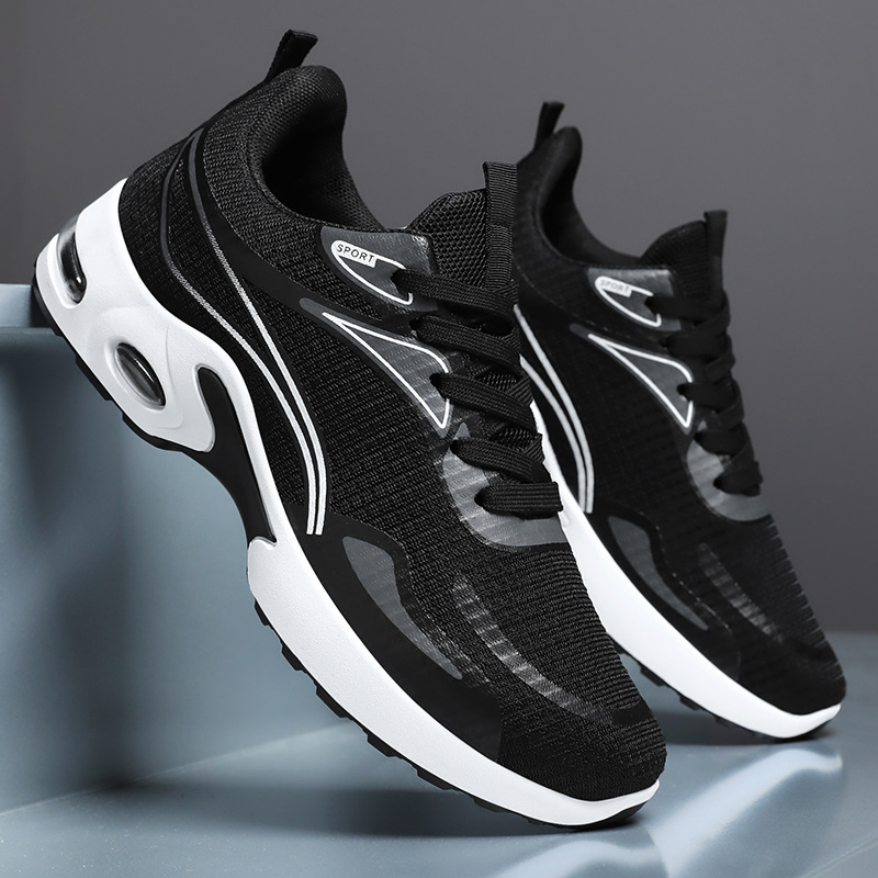 Zapatos de hombre nuevo comercio exterior transfronterizo zapatos de hombre estilo coreano tejido volador cojín de aire zapatos de suela blanda tendencia de moda zapatos deportivos transpirables hombres