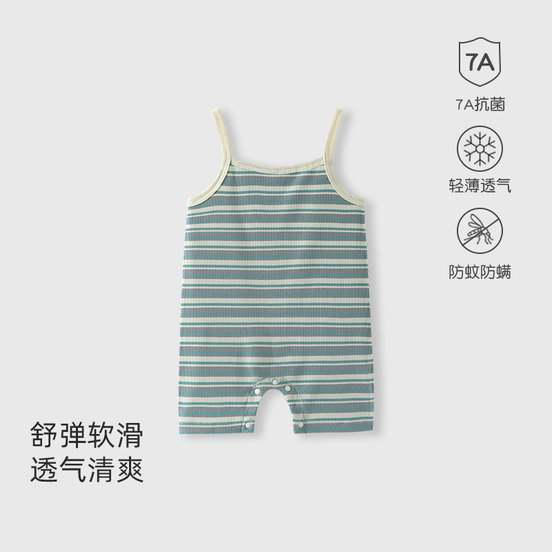 ベビー服ベビー夏のお出かけサスペンダーワンピースモーダル薄手男女新生児夏ベスト