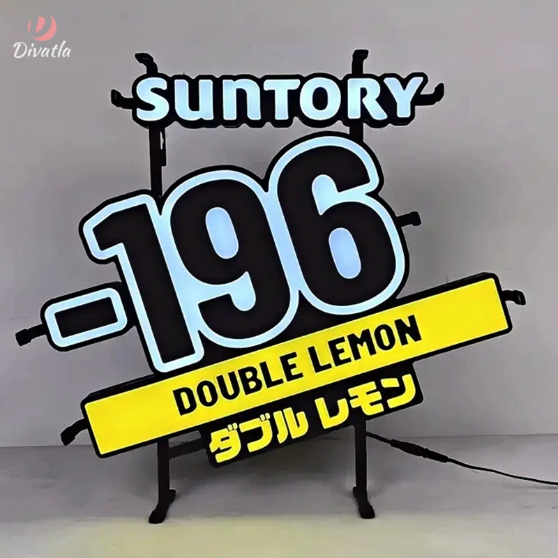 Неоновая подсветка с логотипом для пивной марки, световой короб для декора магазина, уличная водонепроницаемая рекламная вывеска