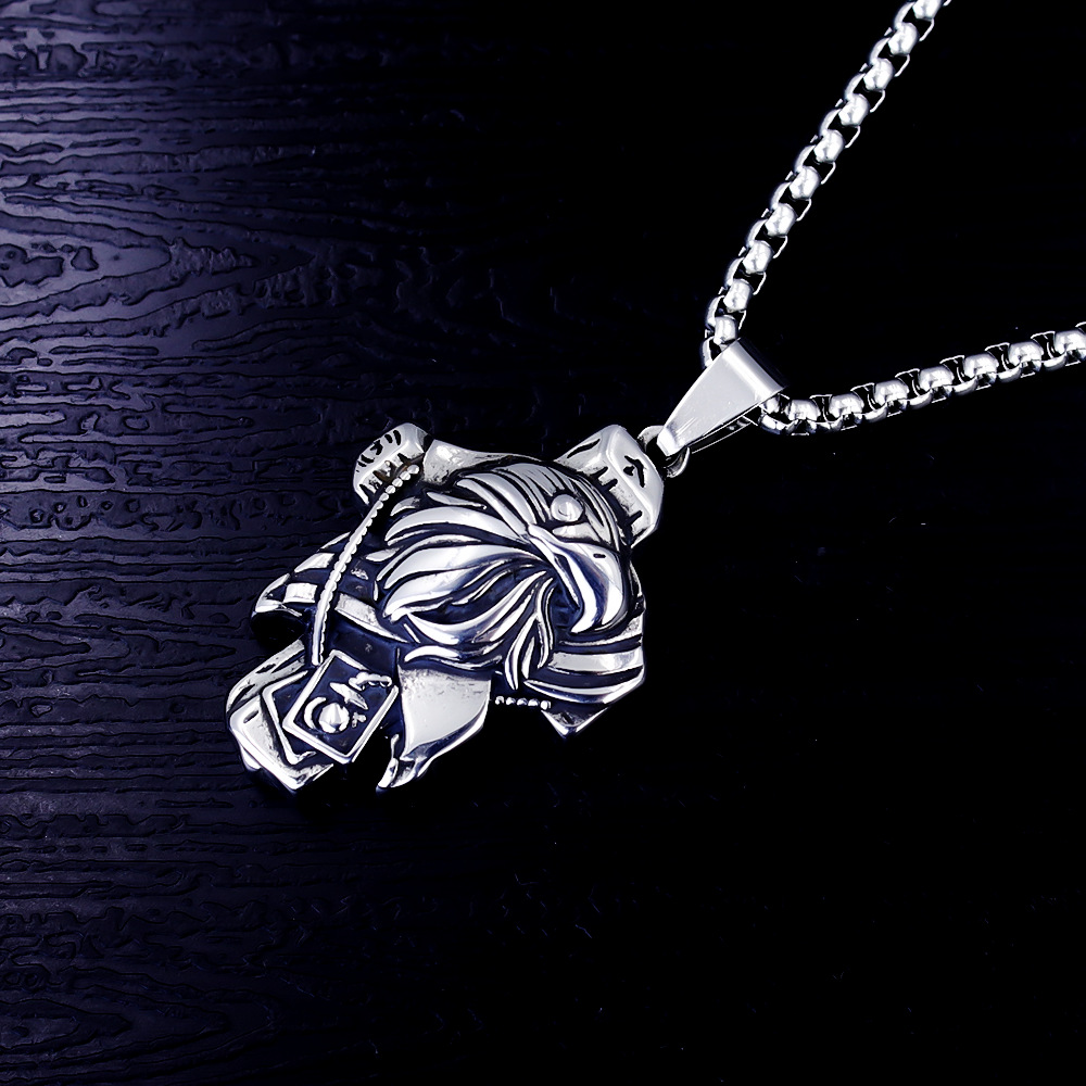 Punk Retro Titanium Steel Pendant Necklace For Men And Women_voghion.com