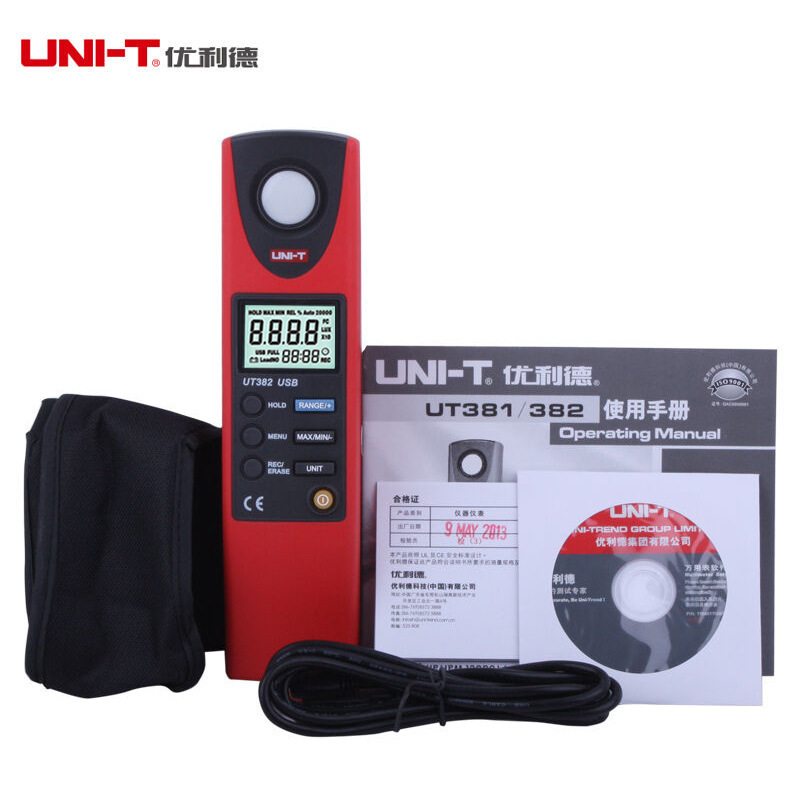 unit优利德数字照度计UT381A/382手持式照度仪多功能光度计亮度计