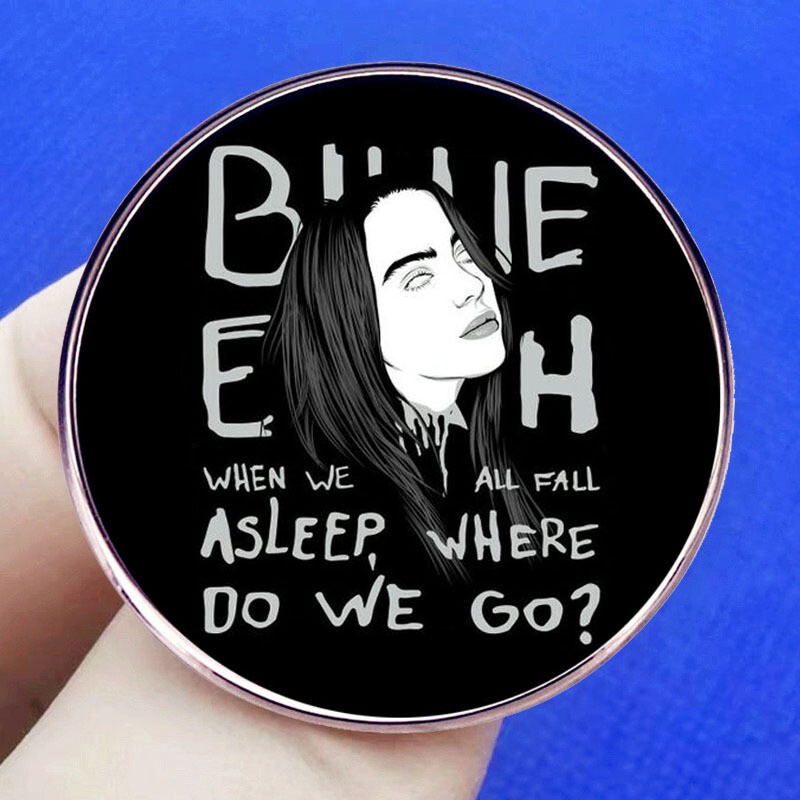 Billie Eilish Brooch Popular Rapper Pin Badge Metal Alloy Badge