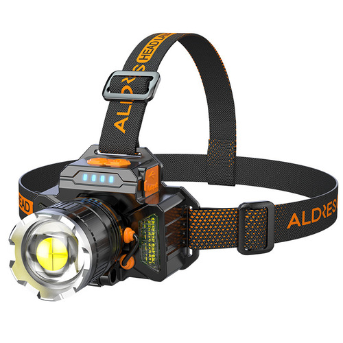 LED new high-power rechargeable induction strong light headlight long-range outdoor zoom head-mounted fishing light wholesale