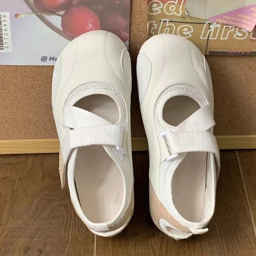 2024 verano nuevos zapatos puff velcro mary-zhen zapatos de piso plano de moda versátil zapatos de skate casuales para niños