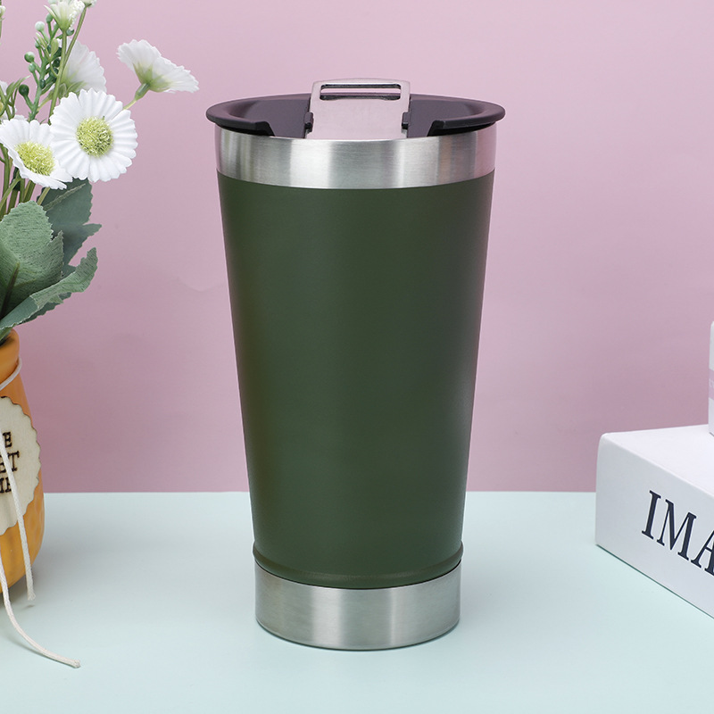 Ventas transfronterizas de acero inoxidable 304 con abertura de botellas de cerveza de acero inoxidable 304 tazas de aislamiento de automóviles tazas de hielo