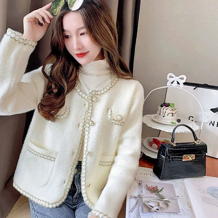 Французское тонкое универсальное Новое поступление 2022 модный нишевый топ в Корейском стиле элегантное короткое пальто в стиле Chanel для женщин ins