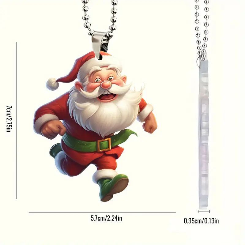 Santa Claus adorable Navidad colgante acrílico transfronterizo nuevo coche plano espejo interior decoración