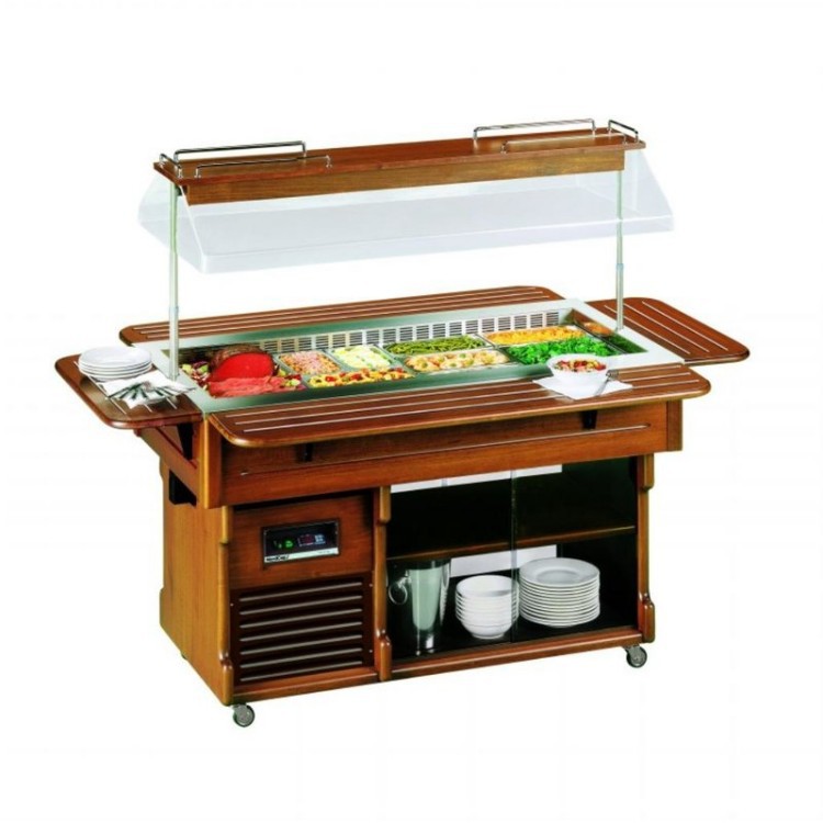 Commercial Salad Table Freezer Fruit Salad Freezer Fresh-Keeping Cabinet Buffet Table Refrigerated Cabinet Buffet Table