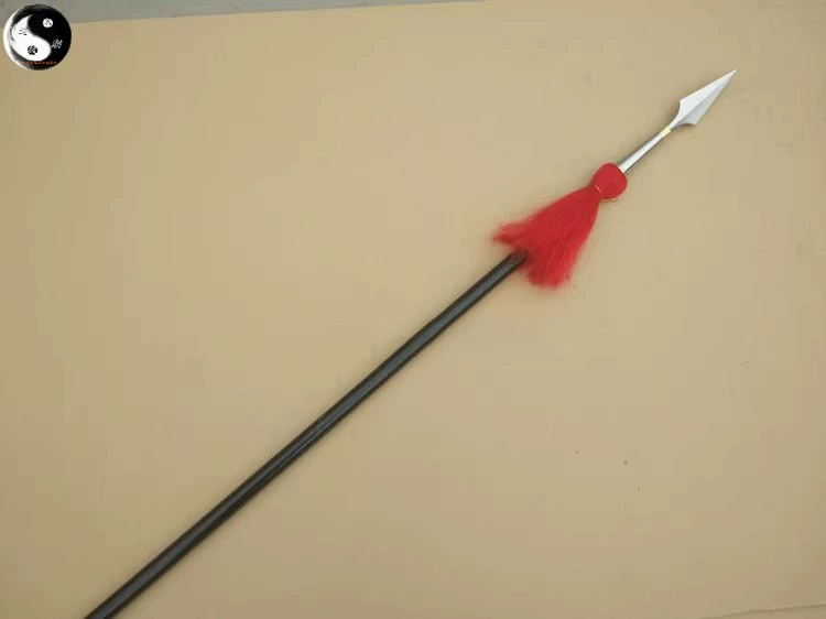 Пистолет для боевых искусств, белый восковой постамент, пистолет с красной кисточкой, большой пистолет, цельный длинный пистолет, пистолет с красной кисточкой, пистолет для выступлений, пистолет для соревнований, пистолет для тай-чи, без острия