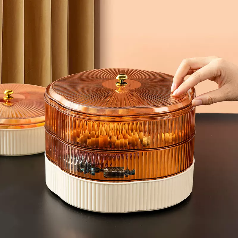 果盘家用客厅茶几糖果盒年货新年过年干果盘水果盘瓜子零食收纳盒