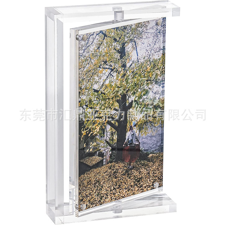 Custom Clear Acrylic Frame Home Office Desktop Double Sided Magnetic Floating Rotating Photo Frame Display Stand Custom Clear Acrylic Frame Home Office Desktop Double Sided Magnetic Floating Rotating Photo Frame Display Stand