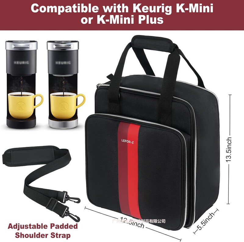 Coffee Machine Travel Bag Compatible with Keurig K-Mini or K-MiniPlus Single Cup Coffee Brewing Machine Portable