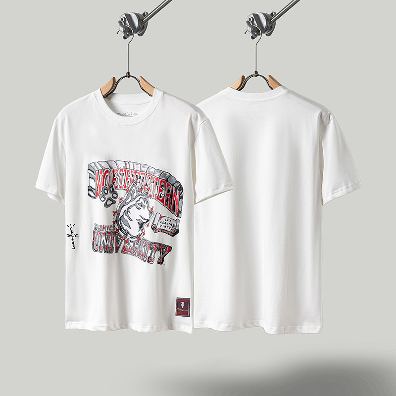 Travis de manga corta M mark Scott pequeño pato amarillo cactus relámpago rap tour TS pareja conjunta camiseta de hip-hop