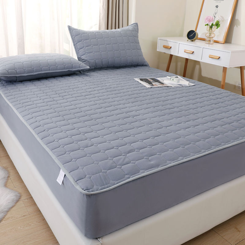 Four-Season Fitted Sheet Single Piece Quilted Full Cover Thickened Mattress Protector Bed Cover Anti-Slip Dust Cover Bed Cover New Style