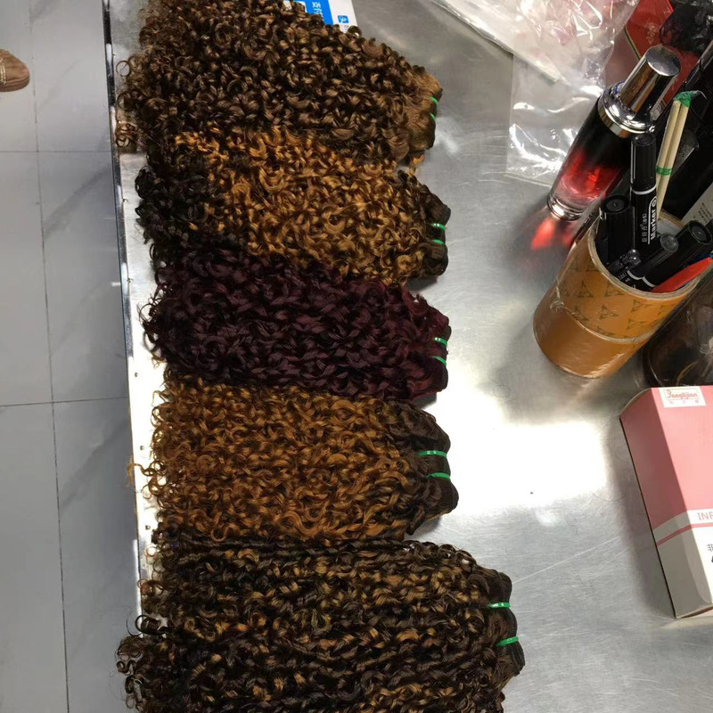 Cross-Border 14A Sdd Super Double Drawn Pixie Curly Color Human Hair Cross-Border 14A Sdd Super Double Drawn Pixie Curly Color Human Hair