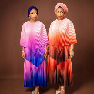 Summer 2024 Miyake plus size Women's Dress suit Fashion Loose Casual Irregular Top Elegant Women's Two-piece Set