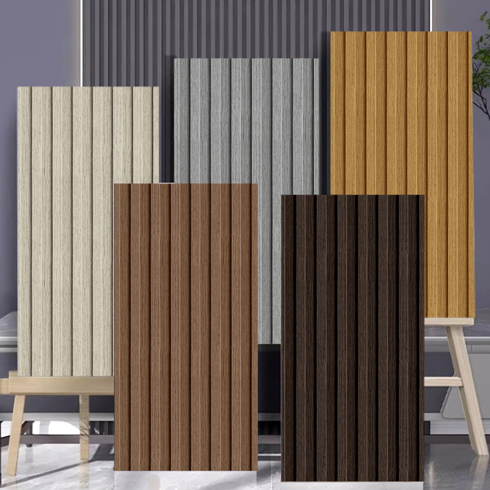 Diseño de pared de comercio exterior transfronterizo autoadhesivo imitación de madera de rejilla antihumedad dormitorio sala de estar pared de fondo pegatinas autoadhesivas