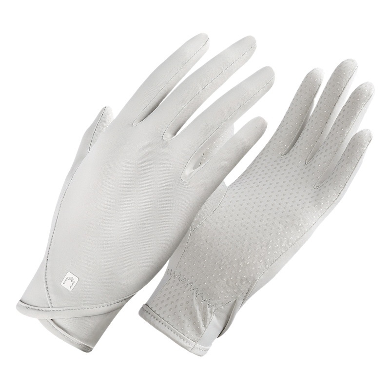 Guantes de protección solar de seda de hielo de verano para mujer Guantes de ciclismo de pantalla táctil de estilo fino anti-ultravioleta, transpirable y antideslizante al aire libre