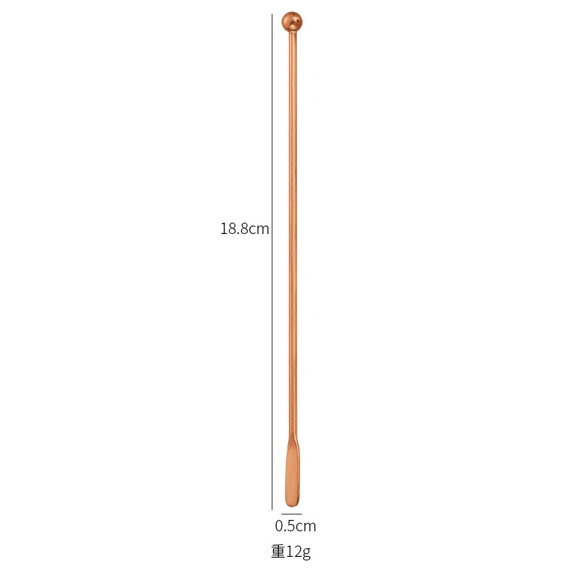 Transfronterizo 304 de acero inoxidable de mango largo varilla de agitación café leche té revolviendo palo cuchara creativa coctelera de oro