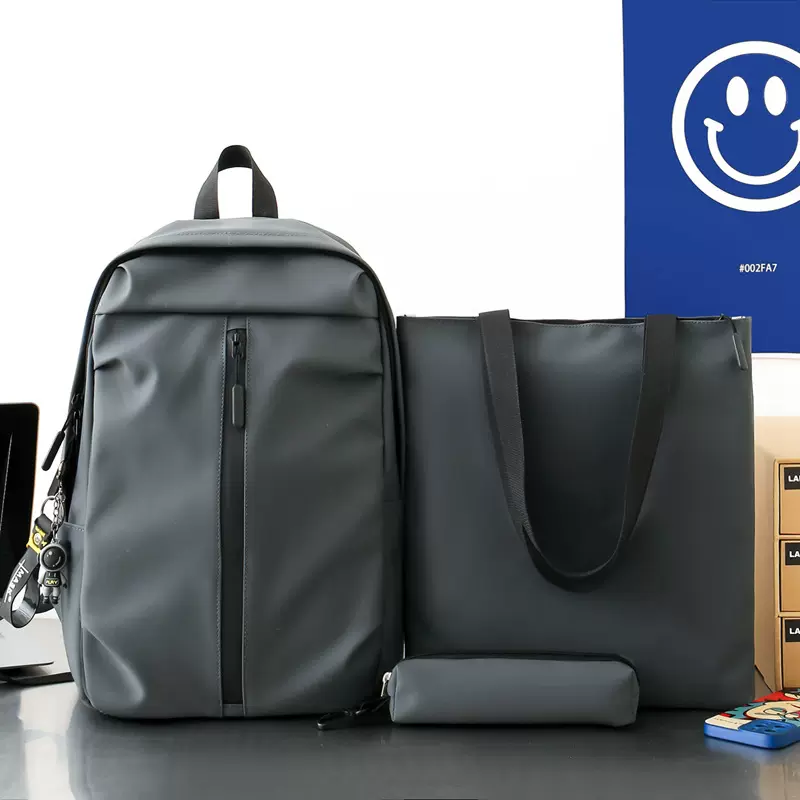 新款跨境双肩包三件套背包多功能运动包时尚潮流电脑包旅行背包