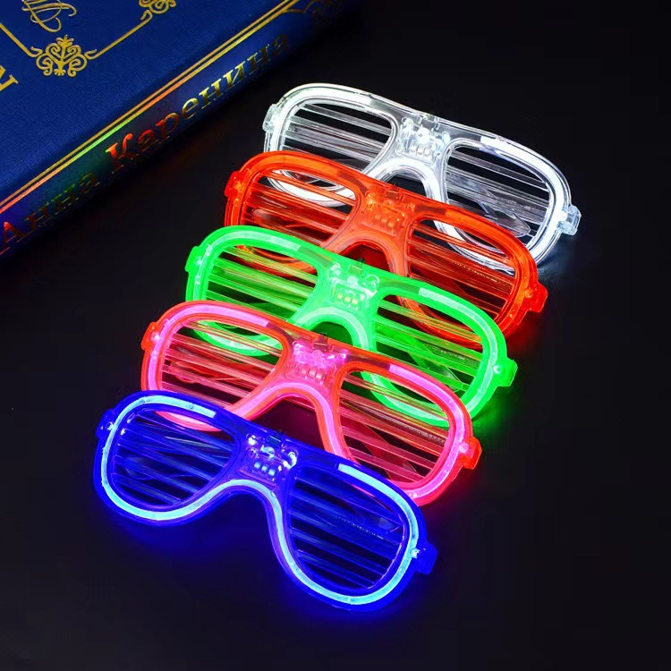 Gafas luminosas Gafas led para fiesta Gafas flash electrónicas con luces Accesorios de ambiente de Halloween Gafas fluorescentes