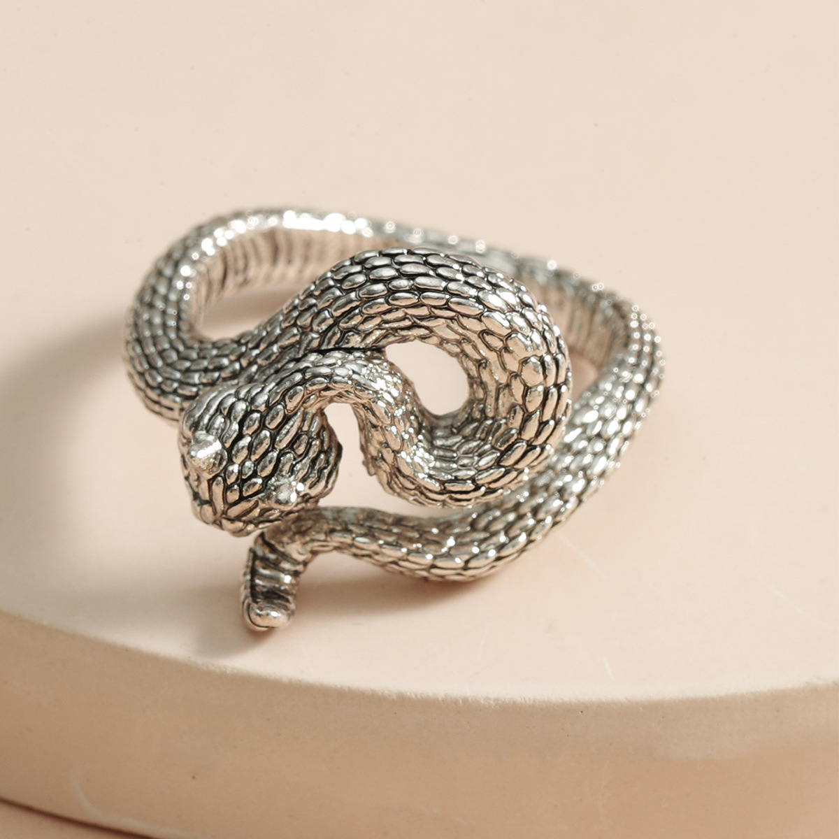 Wholesale Jewelry Snake-shaped Opening Ring Nihaojewelry display picture 6