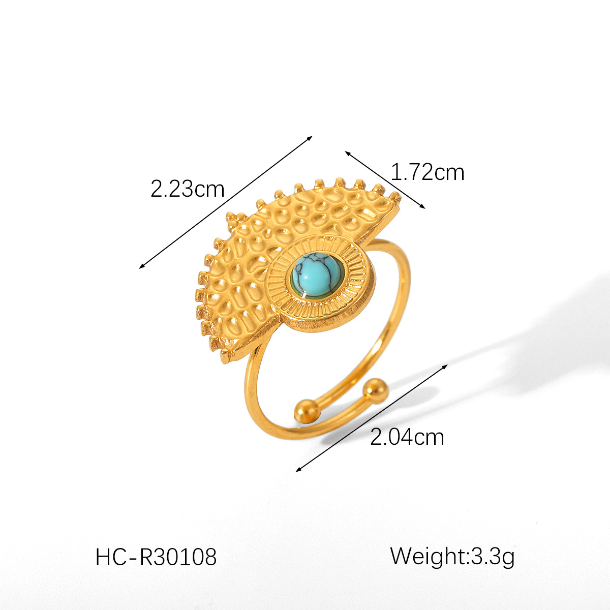 Anillo de acero inoxidable de amor de conchas europeas y americanas con anillo de perla abierto de acero de titanio sin desvanecimiento transfronterizo