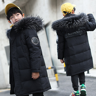 Boys' down jacket thickened large children's 2023 new children's long winter boys Korean foreign style coat wholesale