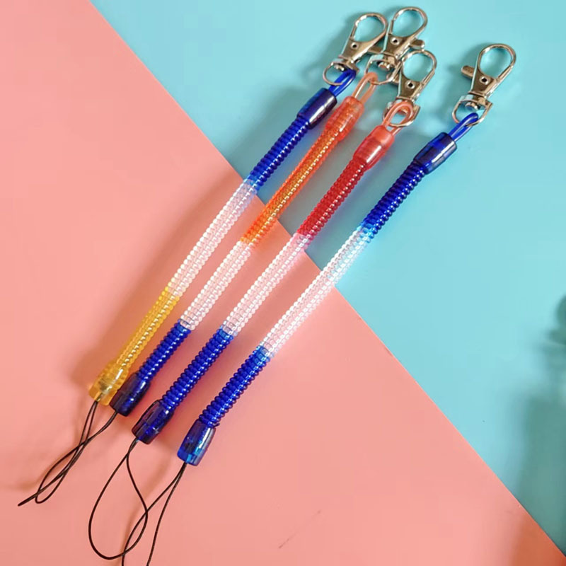 0.5 Thin Short Plastic Spring Rope Keychain Pendant Key Ring Hanging Mobile Phone Anti-Lost Elastic Telescopic Chain Portable 0.5 Thin Short Plastic Spring Rope Keychain Pendant Key Ring Hanging Mobile Phone Anti-Lost Elastic Telescopic Chain Portable